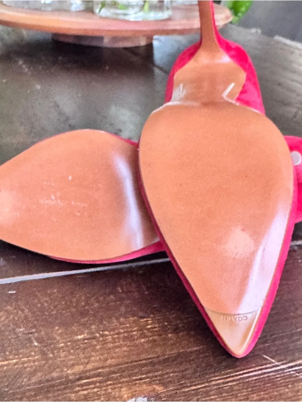 Coach Red Suede Heels - Picture 6 of 7